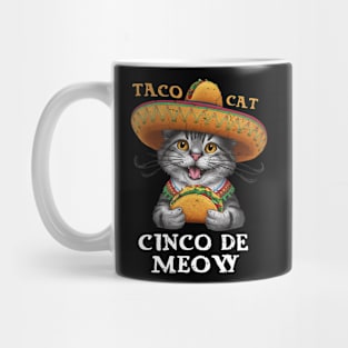 Cinco De Meow Funny Cat De mayo Fiesta  Taco Cat Mug